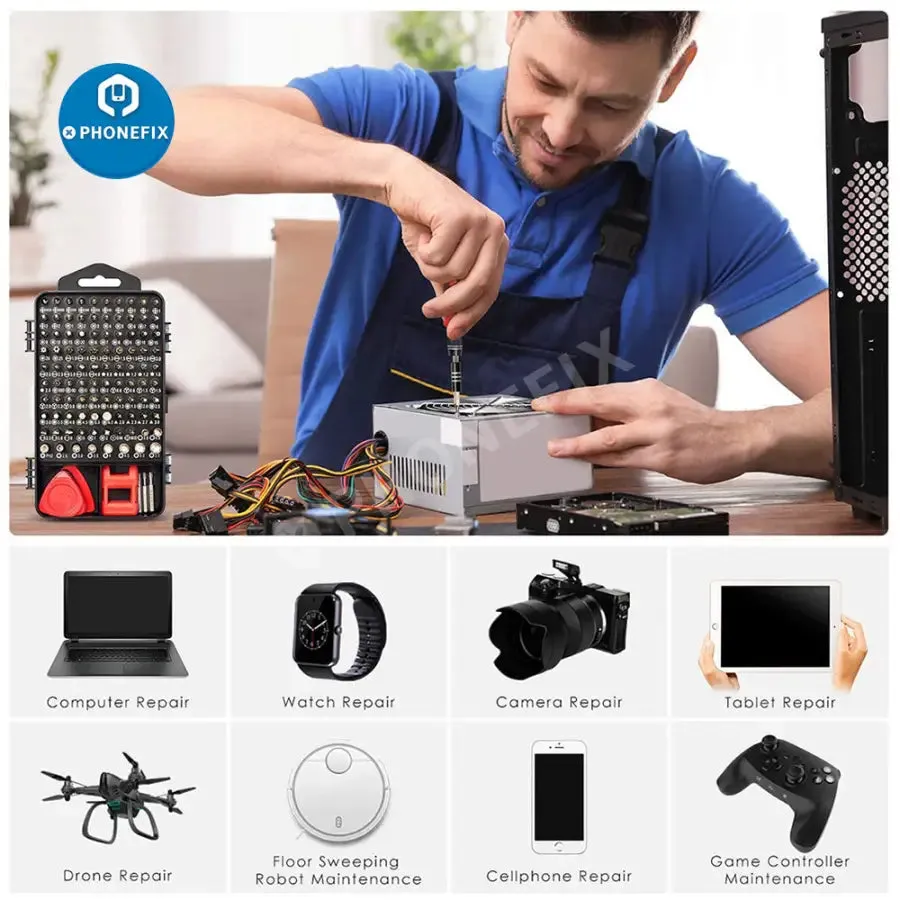 122-in-1 Precision Magnetic Screwdriver Set | Ultimate Phone Repair Tools