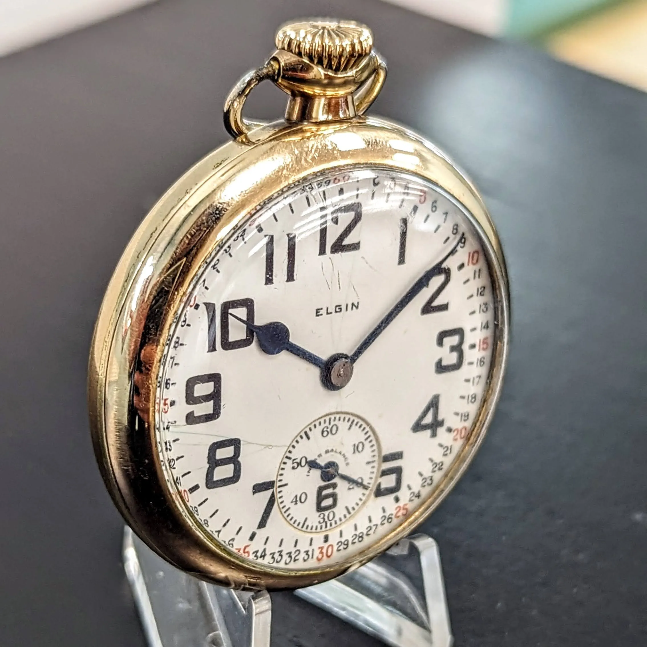 1926 ELGIN Elgin B.W. Raymond Pocket Watch 16s 21 Jewels Grade 472 5 ADJ Vintage USA Made