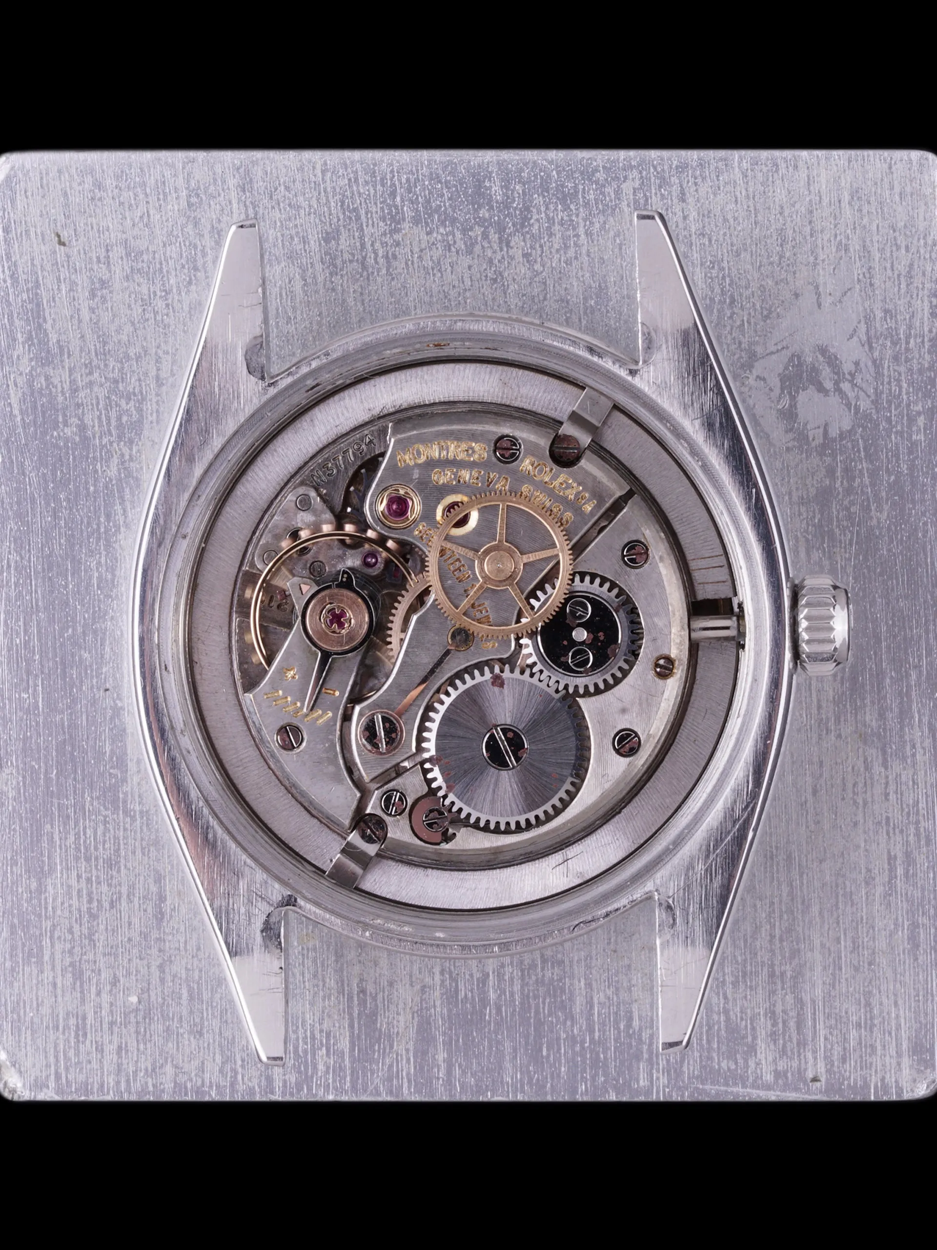 1956 Rolex Oysterdate Precision (Ref. 6494) "Black Honeycomb Dial"