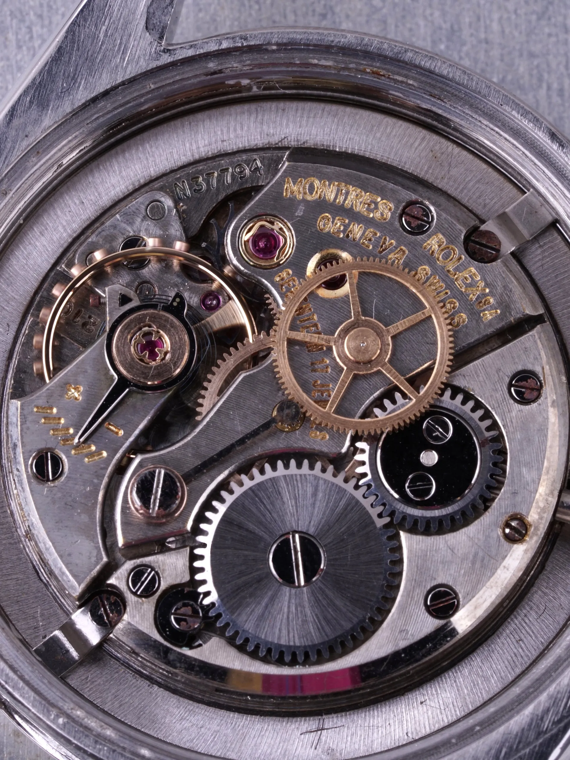 1956 Rolex Oysterdate Precision (Ref. 6494) "Black Honeycomb Dial"