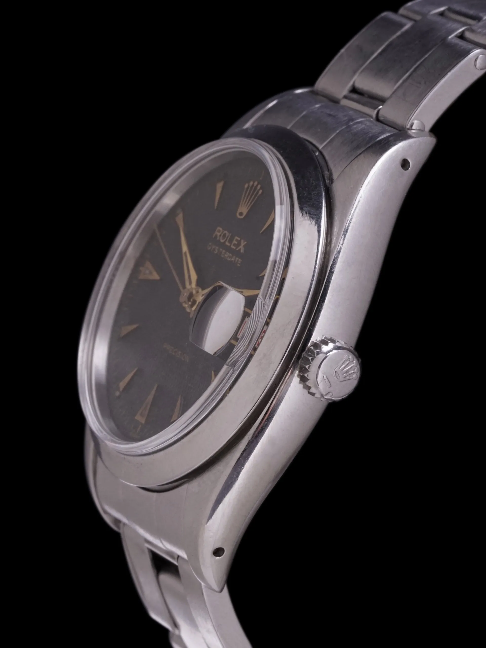 1956 Rolex Oysterdate Precision (Ref. 6494) "Black Honeycomb Dial"