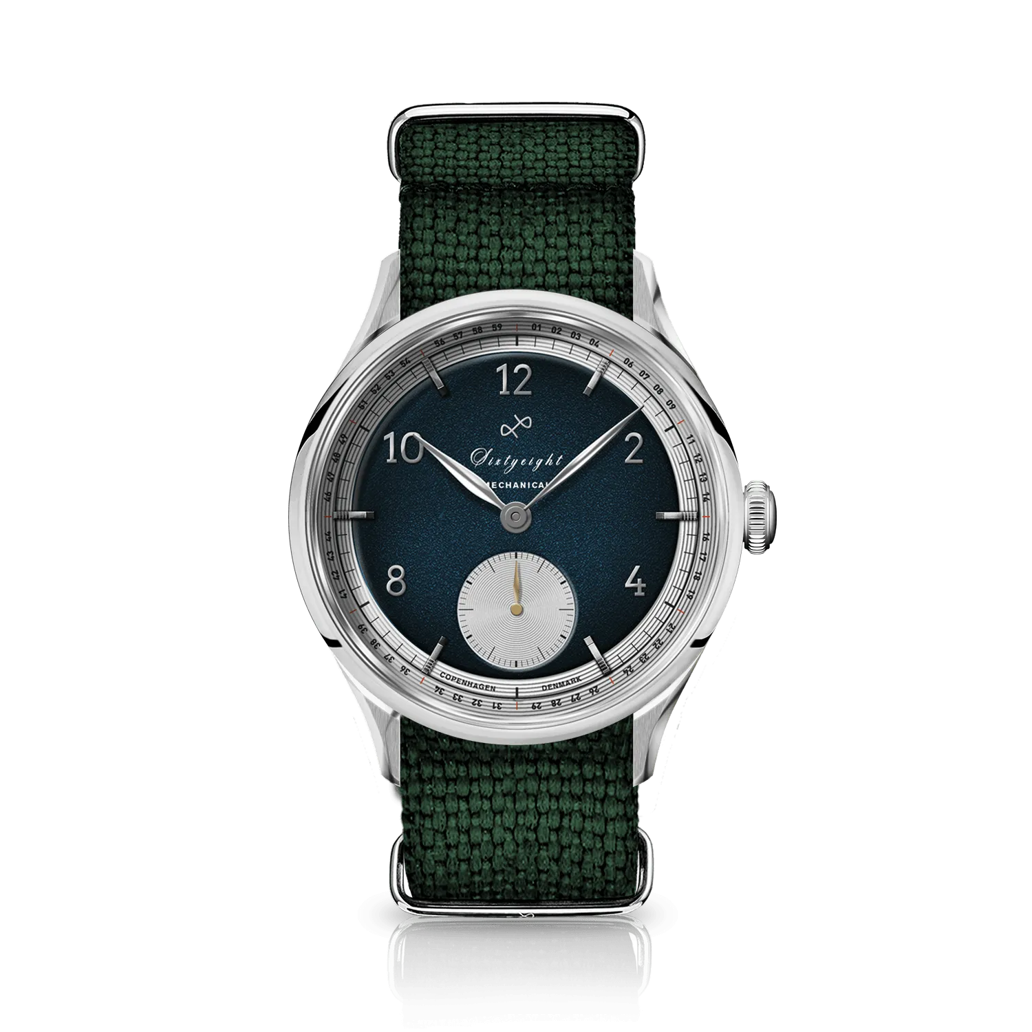 1968 Mechanical (Hand-Wound), Steel / Night Blue