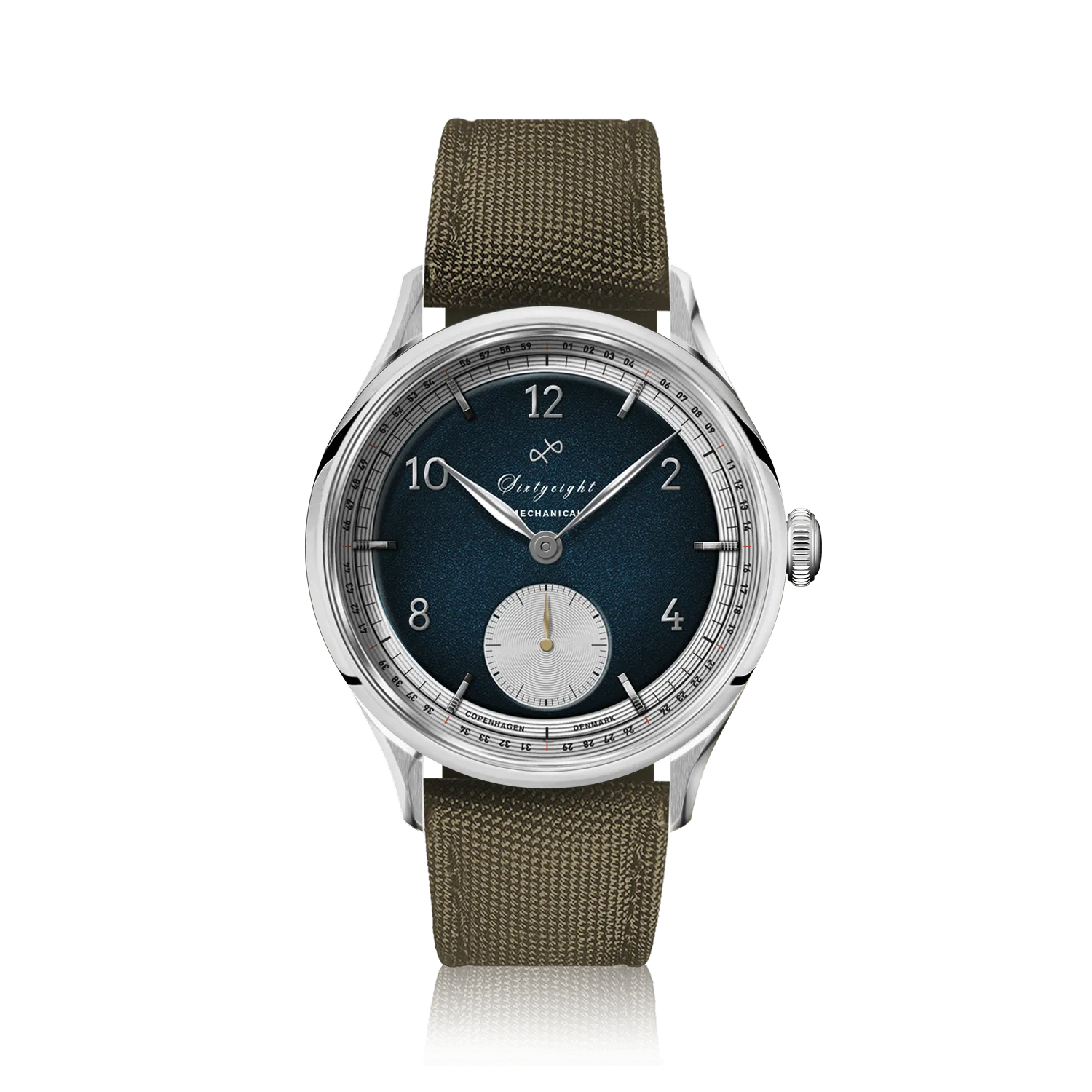 1968 Mechanical (Hand-Wound), Steel / Night Blue