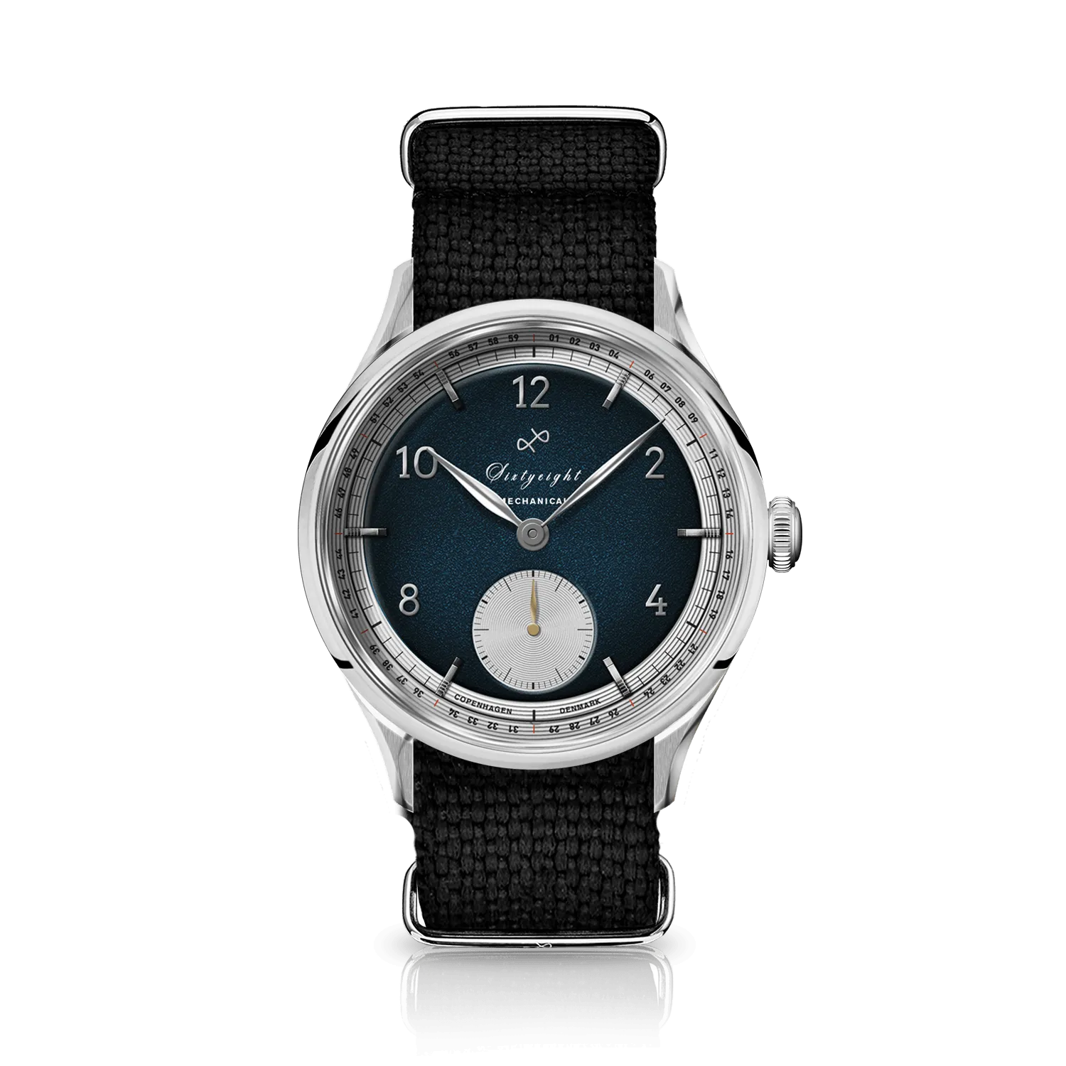 1968 Mechanical (Hand-Wound), Steel / Night Blue
