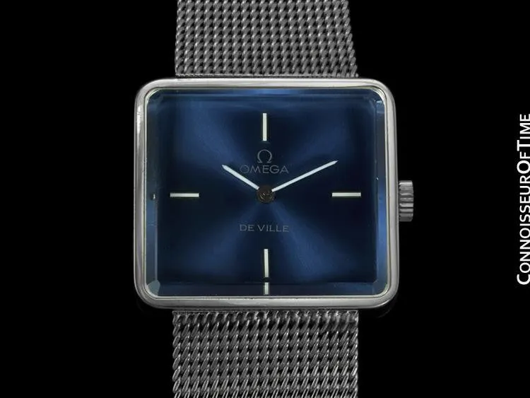 1973 Omega DeVille Mens "Emerald" Retro Unisex Boys Size Watch - Stainless Steel