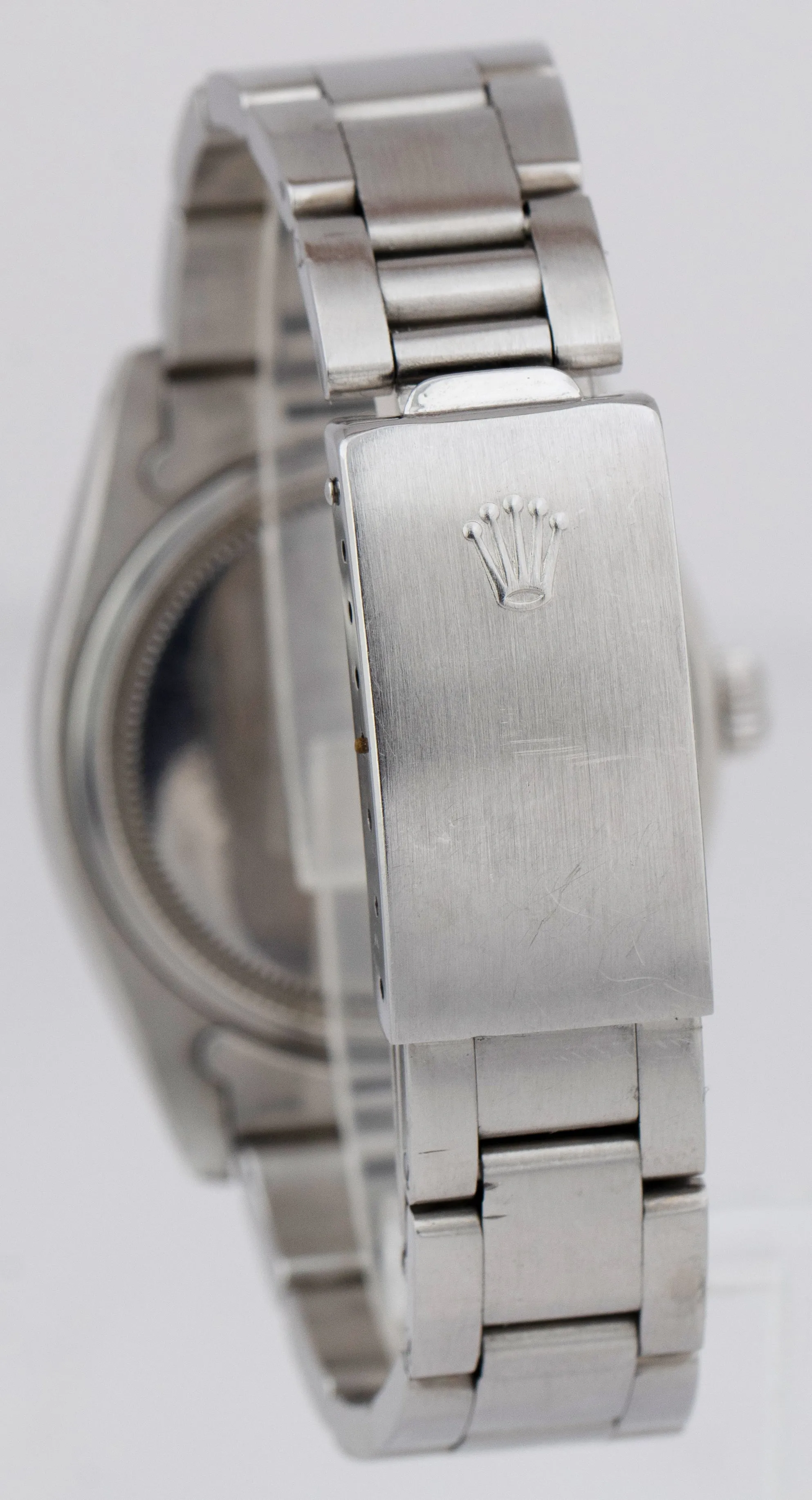 1981 UNPOLISHED Rolex Oysterdate Precision Silver Manual Steel 34mm Watch 6694