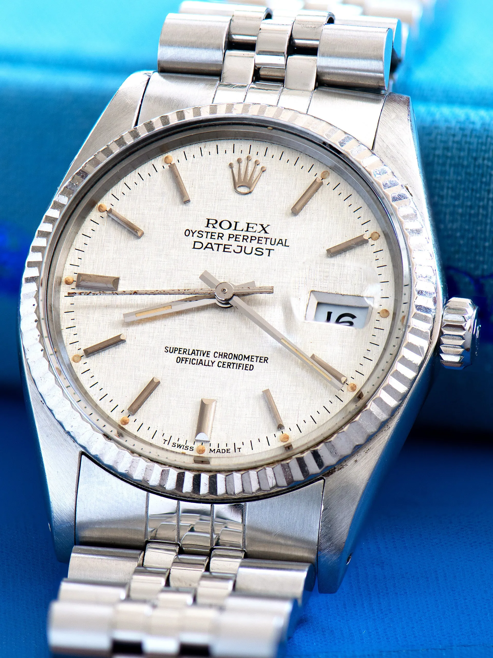 1984 Rolex Datejust (Ref. 16014) Silver "Linen" Dial
