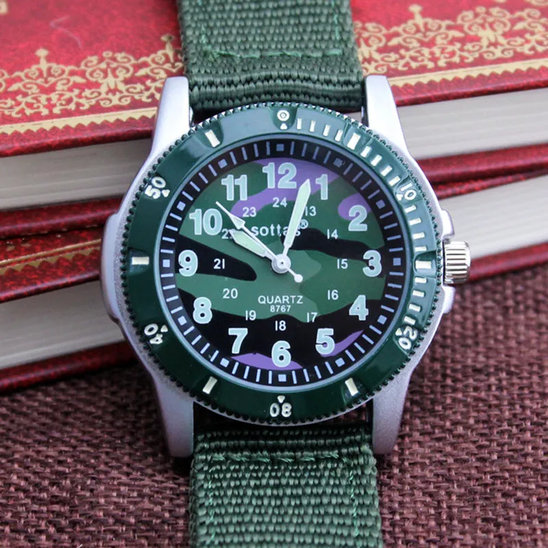 2018 new canvas children boys fashion watches casual quatrz adjustable bracelet compass gift watches cool handsome watches