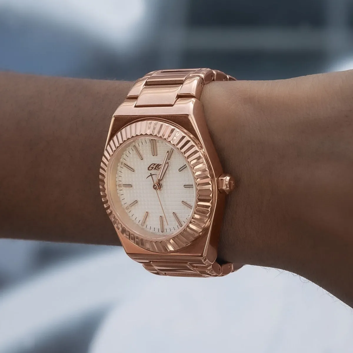 36MM Fluted Bezel Alpha Era® in Rose Gold