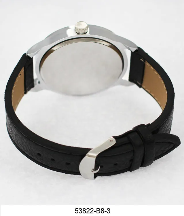 5382-B8-Gift Boxed Faux Leather Strap Watch