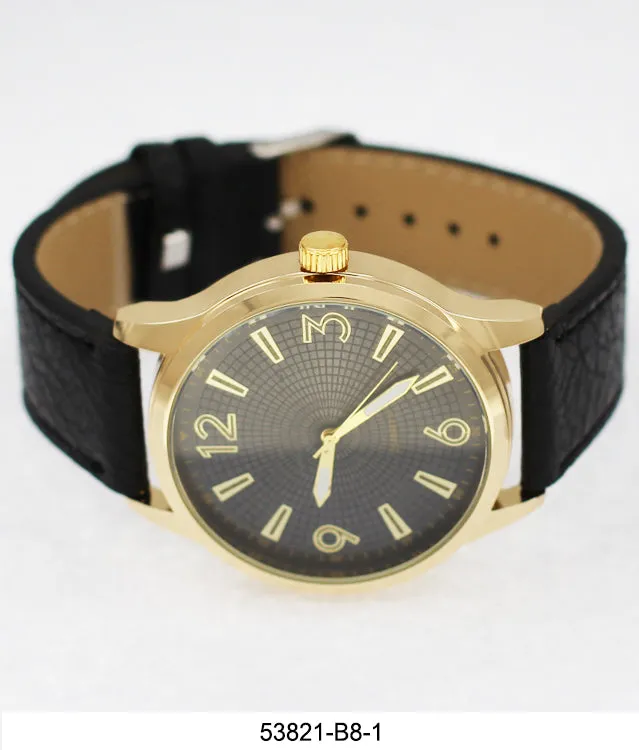 5382-B8-Gift Boxed Faux Leather Strap Watch