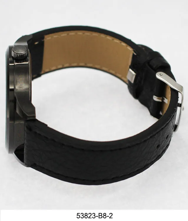 5382-B8-Gift Boxed Faux Leather Strap Watch