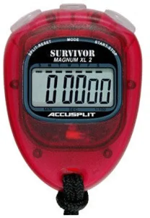 Accusplit SX Survivor Series Stopwatch with Cherry (translucent black) Red