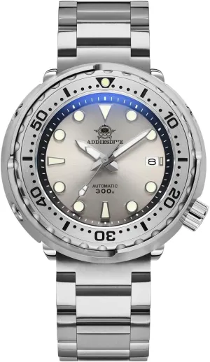 ADDIESDIVE Diver Watches for Men Large Automatic Wristwatch Nh35 Waterproof 300 M Luminescent Chromalight Big Dial My-H5