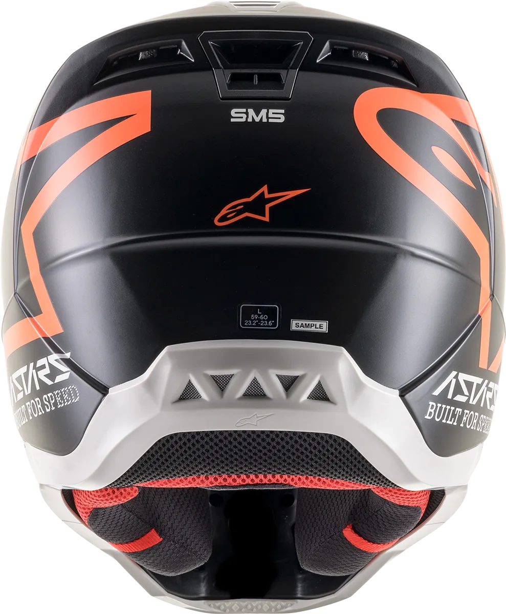 ALPINESTARS SM5 Helmet - Compass - Matte Black/Orange Fluo - XS 8303321-1149-XS