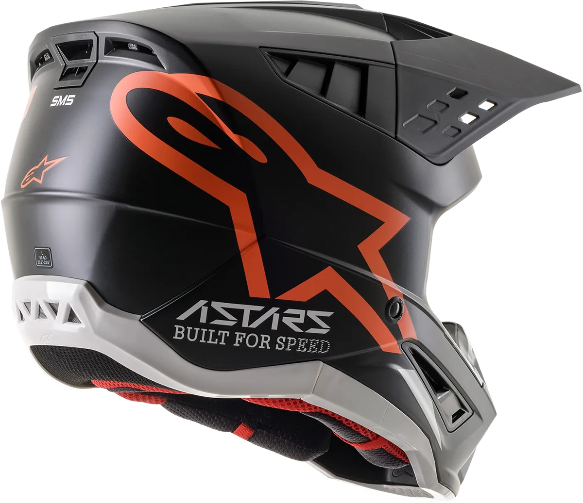 ALPINESTARS SM5 Helmet - Compass - Matte Black/Orange Fluo - XS 8303321-1149-XS
