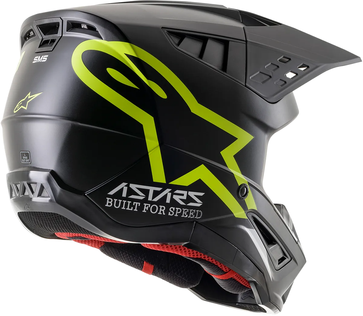 ALPINESTARS SM5 Helmet - Compass - Matte Black/Yellow Fluo - 2XL 8303321-1559-2X
