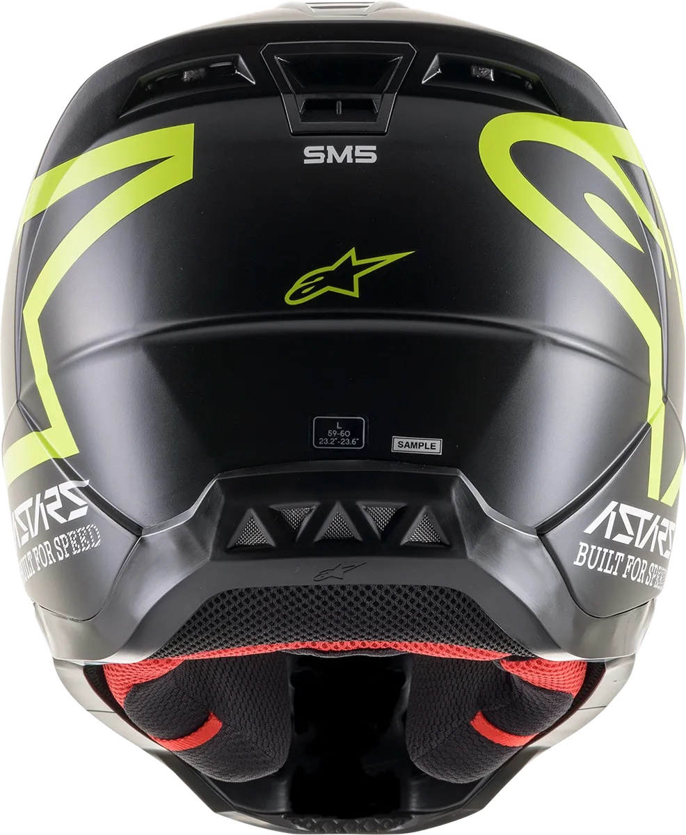 ALPINESTARS SM5 Helmet - Compass - Matte Black/Yellow Fluo - 2XL 8303321-1559-2X