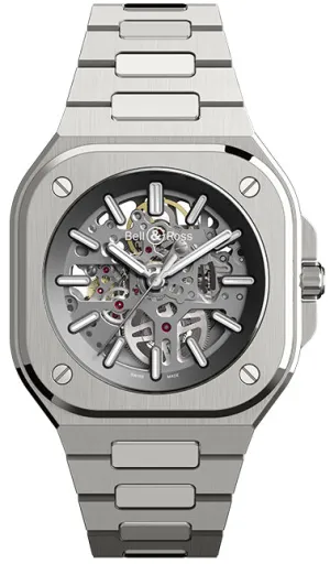 Bell & Ross Watch BR 05 Auto Skeleton Grey Steel Bracelet Limited Edition