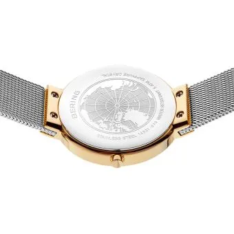 Bering Classic Ladies Two-Tone Mesh Bracelet Watch