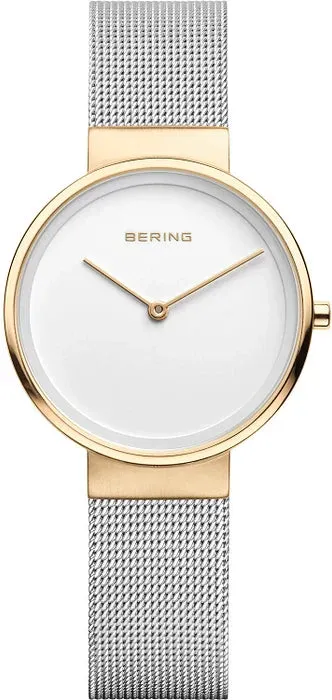 Bering Classic Ladies Two-Tone Mesh Bracelet Watch