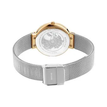 Bering Classic Ladies Two-Tone Mesh Bracelet Watch