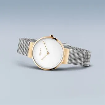 Bering Classic Ladies Two-Tone Mesh Bracelet Watch
