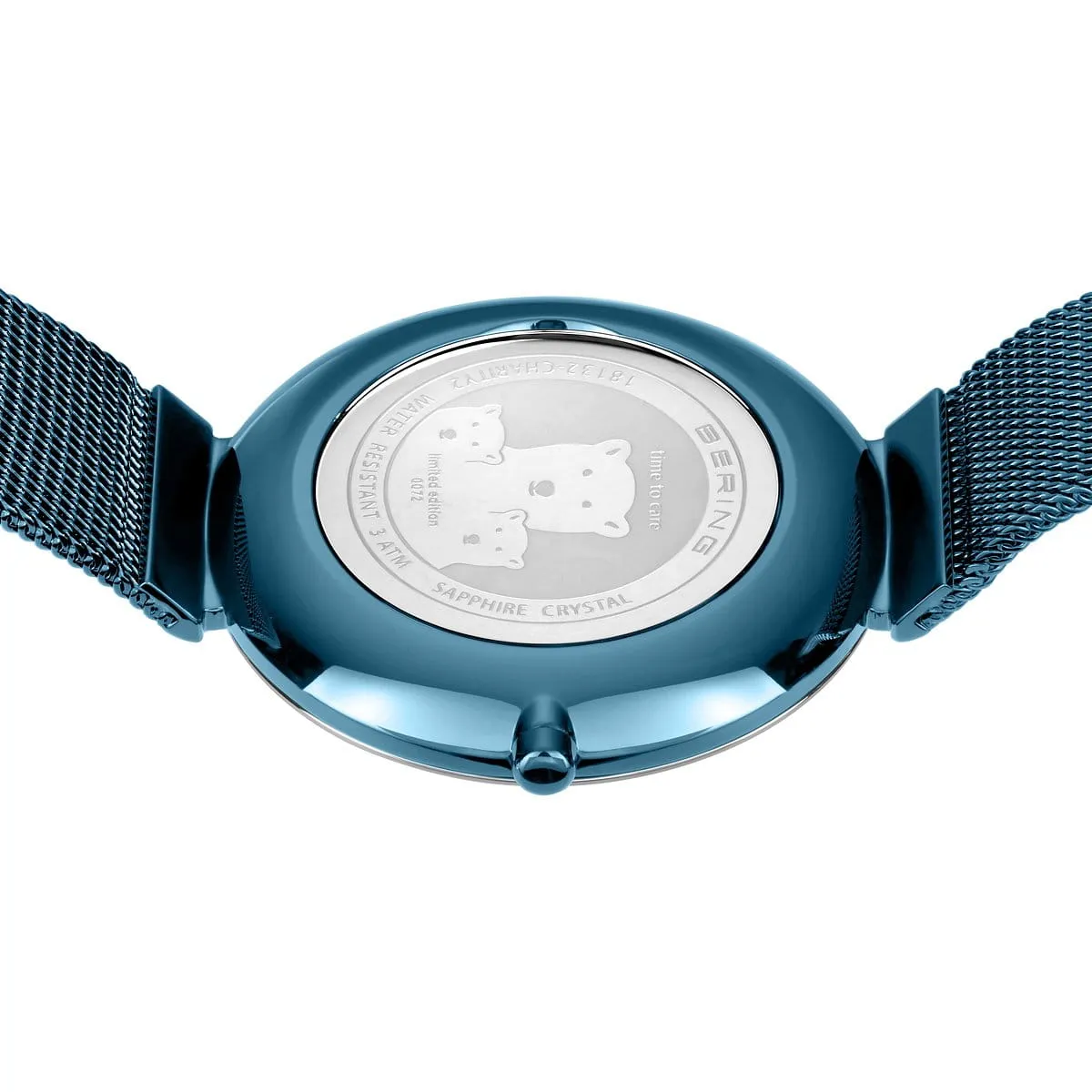Bering Ladies Polished Blue Charity Watch