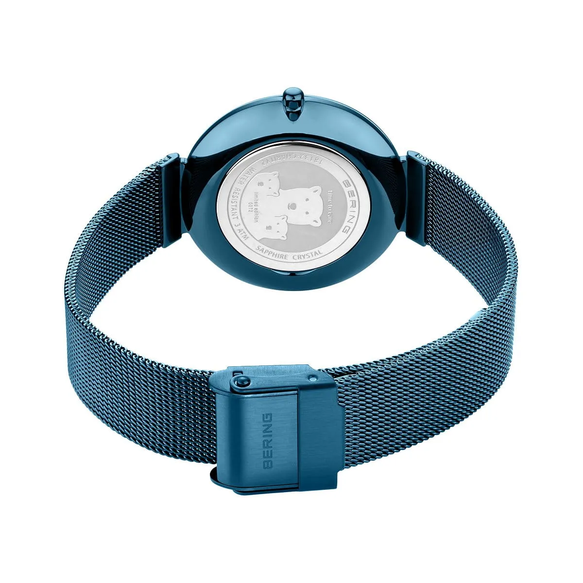 Bering Ladies Polished Blue Charity Watch