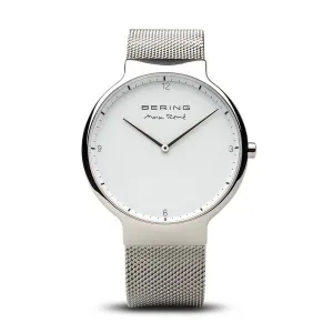 Bering - Max René Polished Silver Silver Mesh 40mm