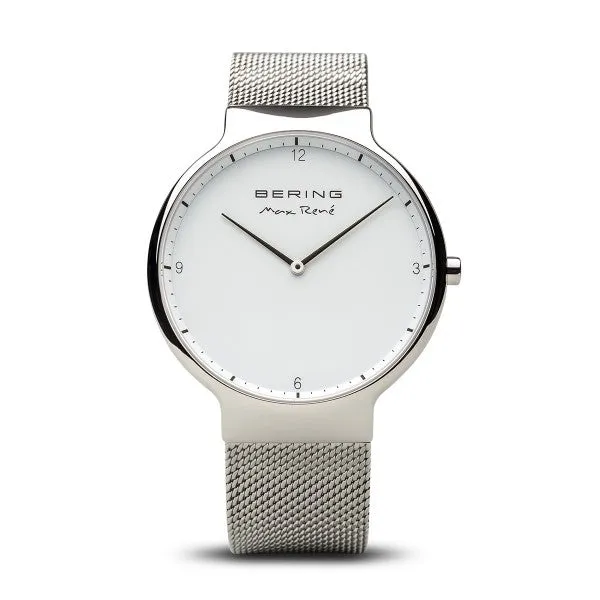Bering - Max René Polished Silver Silver Mesh 40mm
