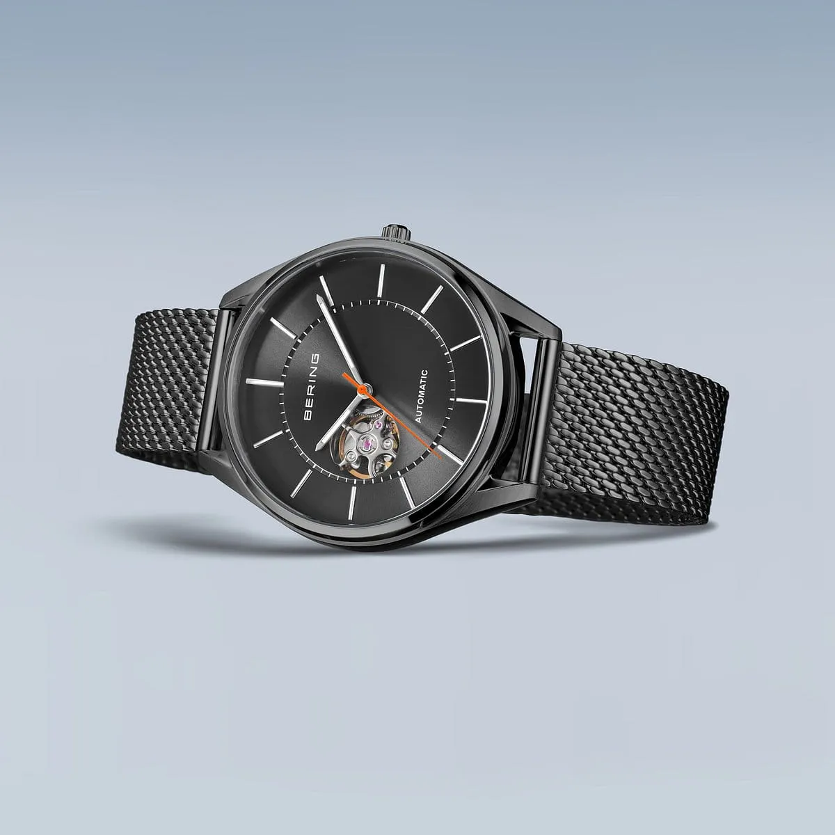 Bering Men's Watch | Automatic | Polished/Brushed Grey | Grey Dial | 16743-377