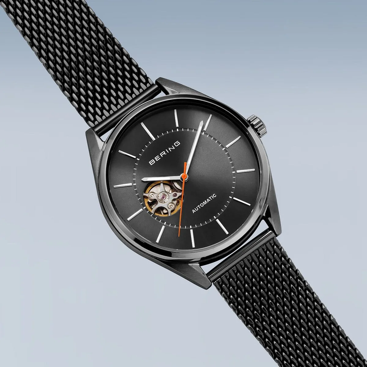 Bering Men's Watch | Automatic | Polished/Brushed Grey | Grey Dial | 16743-377
