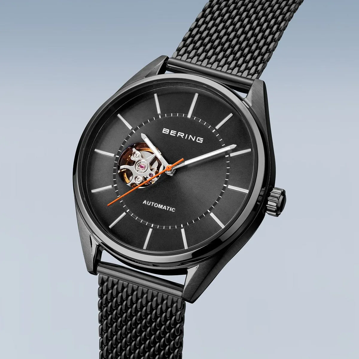 Bering Men's Watch | Automatic | Polished/Brushed Grey | Grey Dial | 16743-377