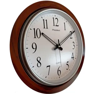 Big Size Wooden Analog Stylish Wall Clock for Living Room Hall Bedroom - 18-Inch (42 X 42 Cm)