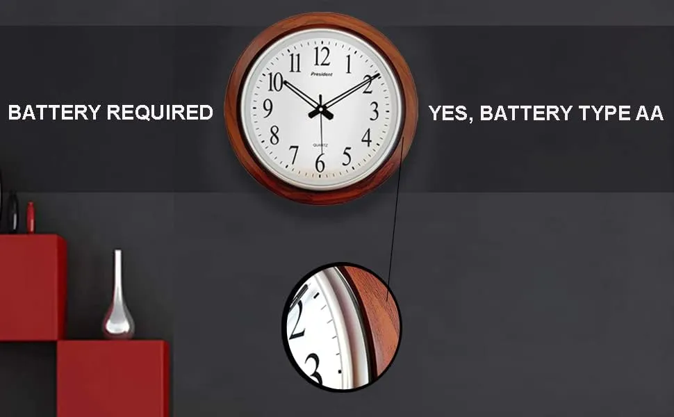Big Size Wooden Analog Stylish Wall Clock for Living Room Hall Bedroom - 18-Inch (42 X 42 Cm)