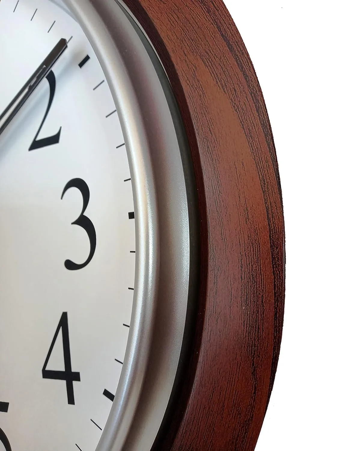Big Size Wooden Analog Stylish Wall Clock for Living Room Hall Bedroom - 18-Inch (42 X 42 Cm)