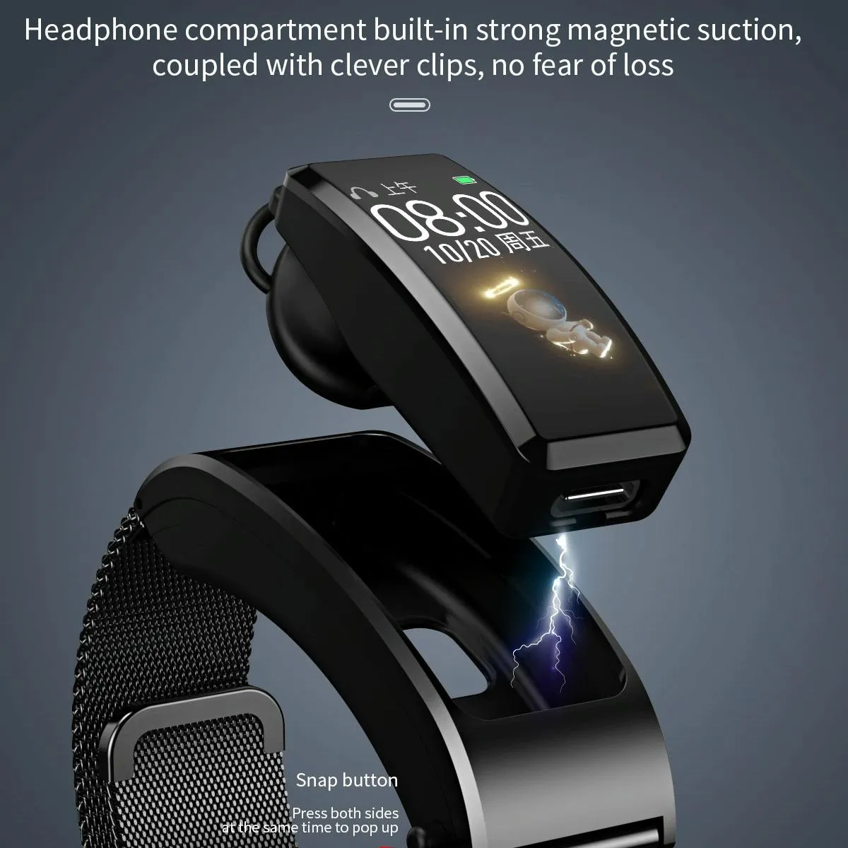 Bluetooth Sleep Heart Monitor Bracelet - B7