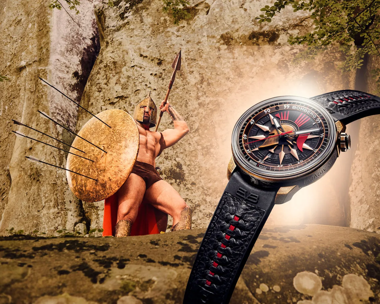 Bomberg BB-01 Auto Spartan Red Black Limited Edition