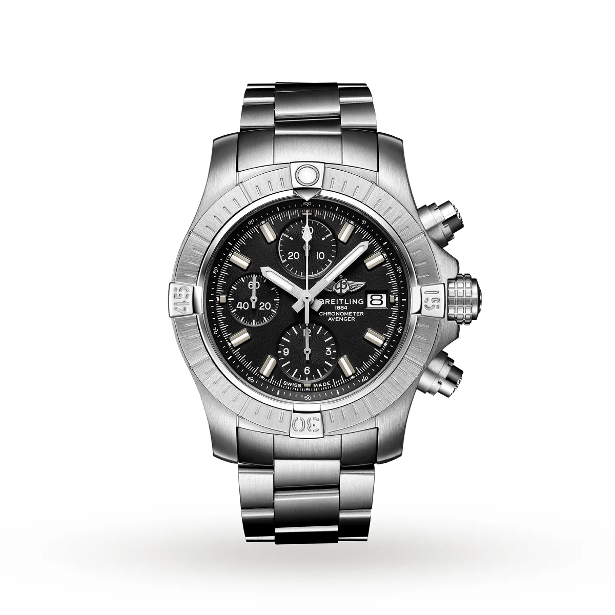 Breitling Avenger Chronograph Automatic Black Dial Men's Watch - A13385101B1A1