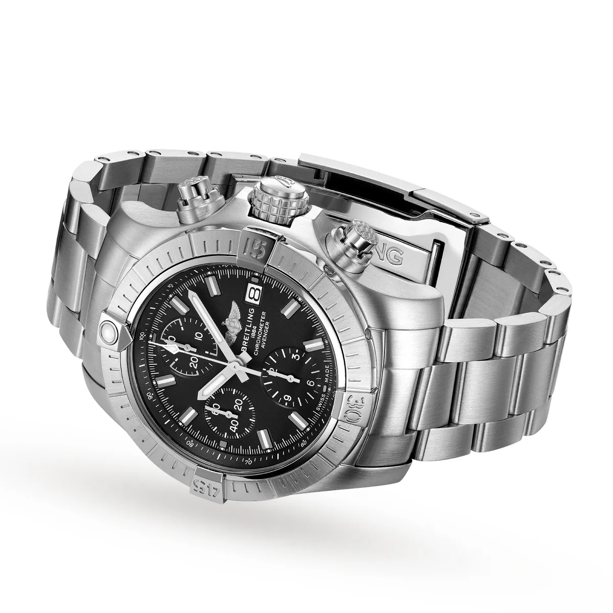 Breitling Avenger Chronograph Automatic Black Dial Men's Watch - A13385101B1A1