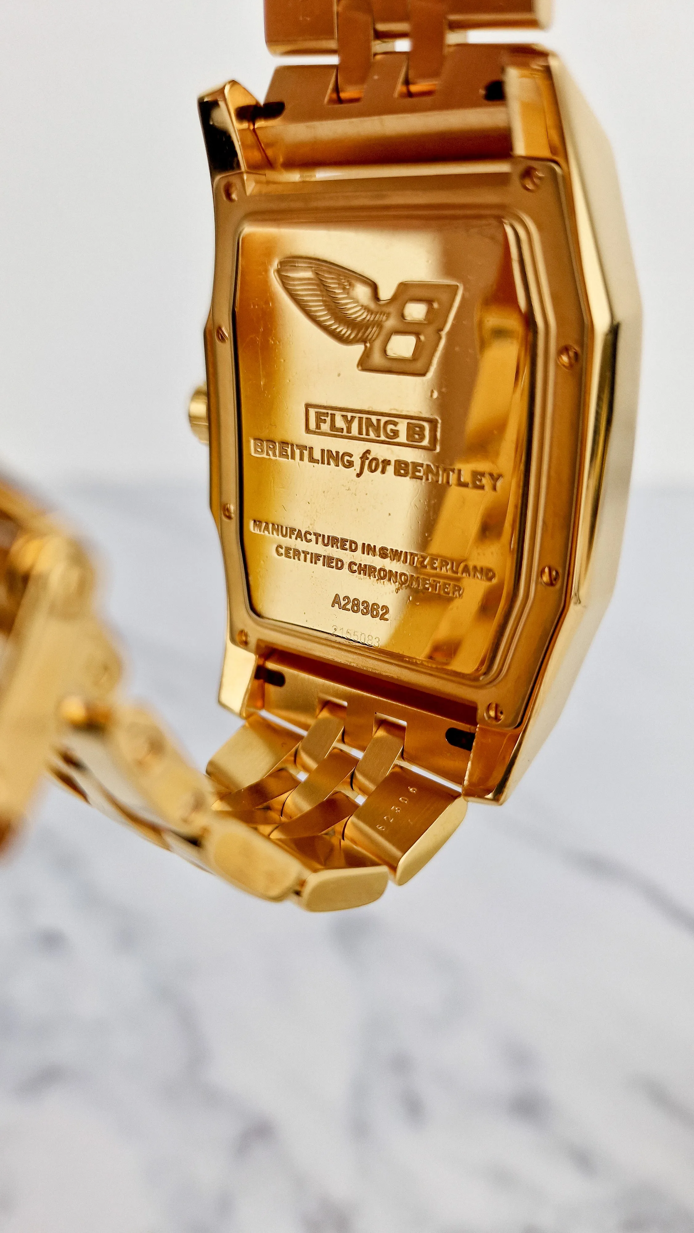 Breitling For Bentley Flying B Jump Hour 18K Yellow Gold 40mm A28362 RARE Mens Watch 1 of 1