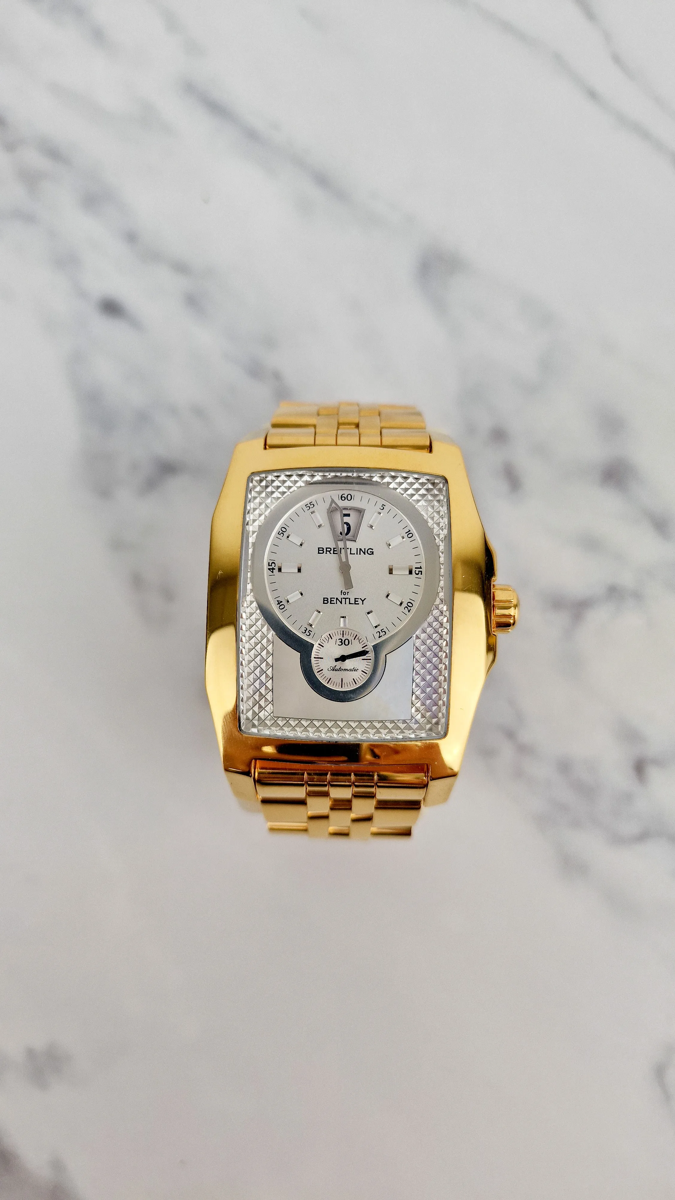 Breitling For Bentley Flying B Jump Hour 18K Yellow Gold 40mm A28362 RARE Mens Watch 1 of 1