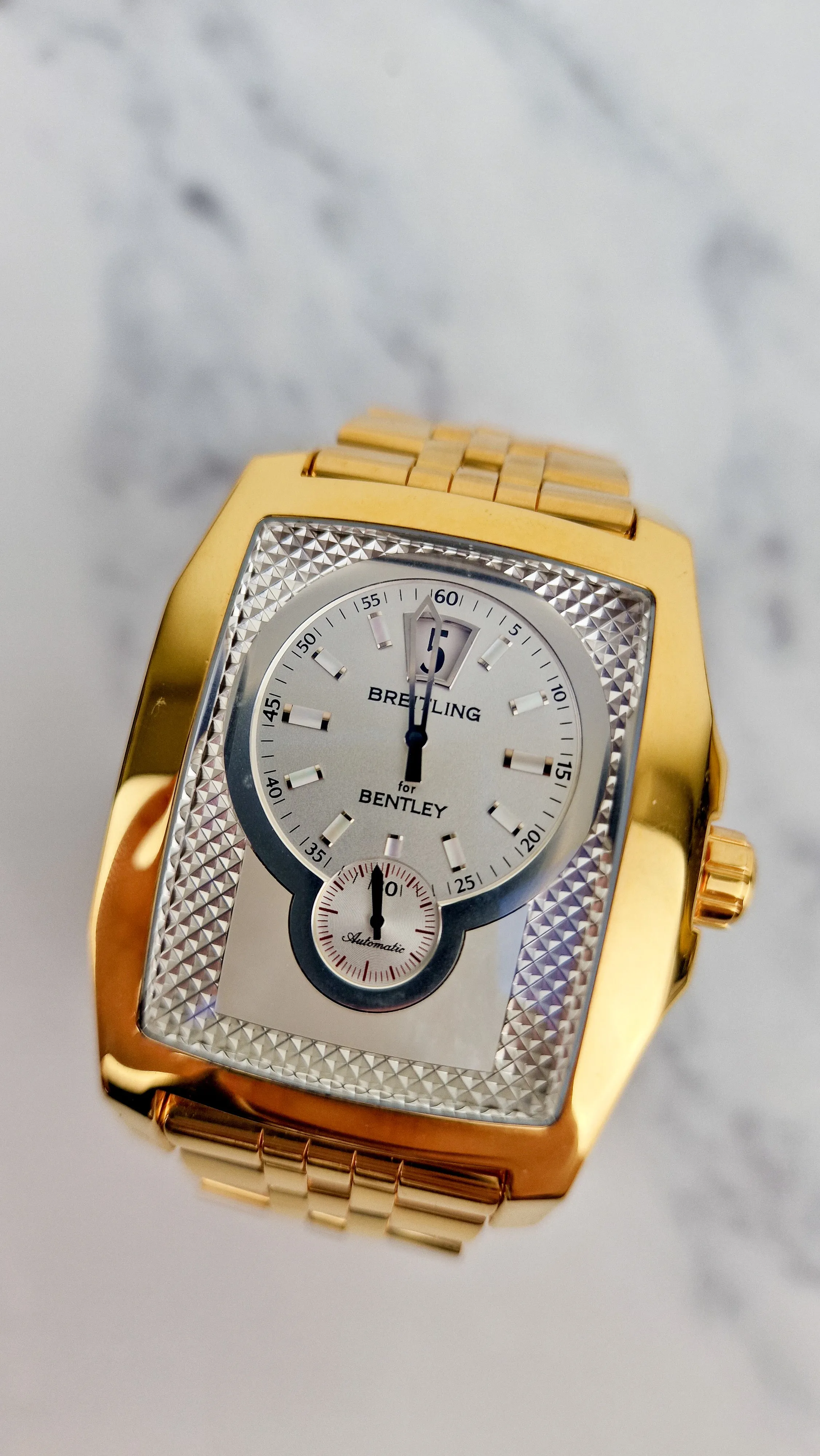 Breitling For Bentley Flying B Jump Hour 18K Yellow Gold 40mm A28362 RARE Mens Watch 1 of 1
