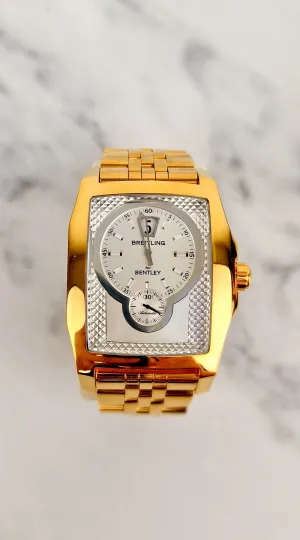 Breitling For Bentley Flying B Jump Hour 18K Yellow Gold 40mm A28362 RARE Mens Watch 1 of 1
