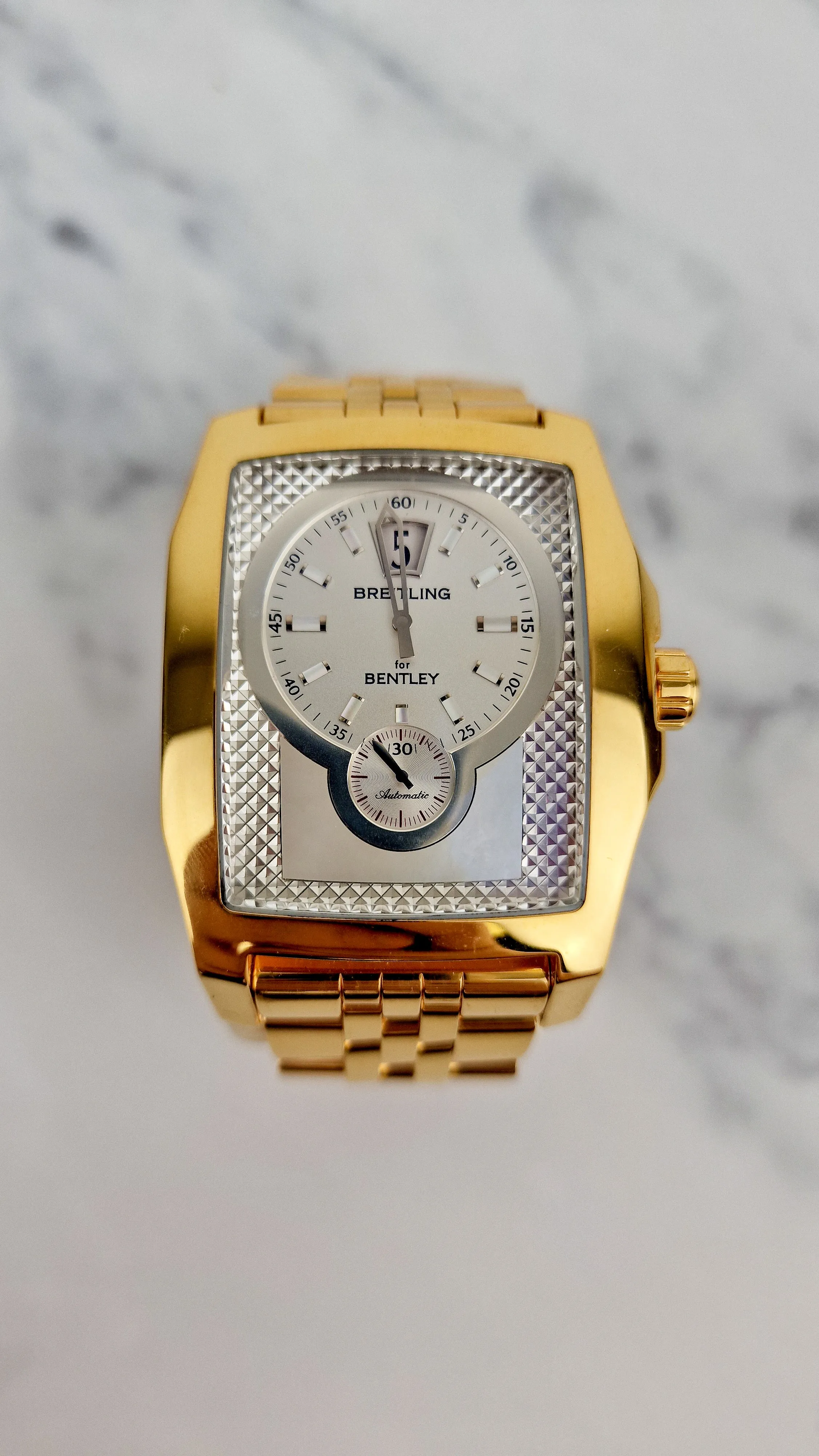 Breitling For Bentley Flying B Jump Hour 18K Yellow Gold 40mm A28362 RARE Mens Watch 1 of 1