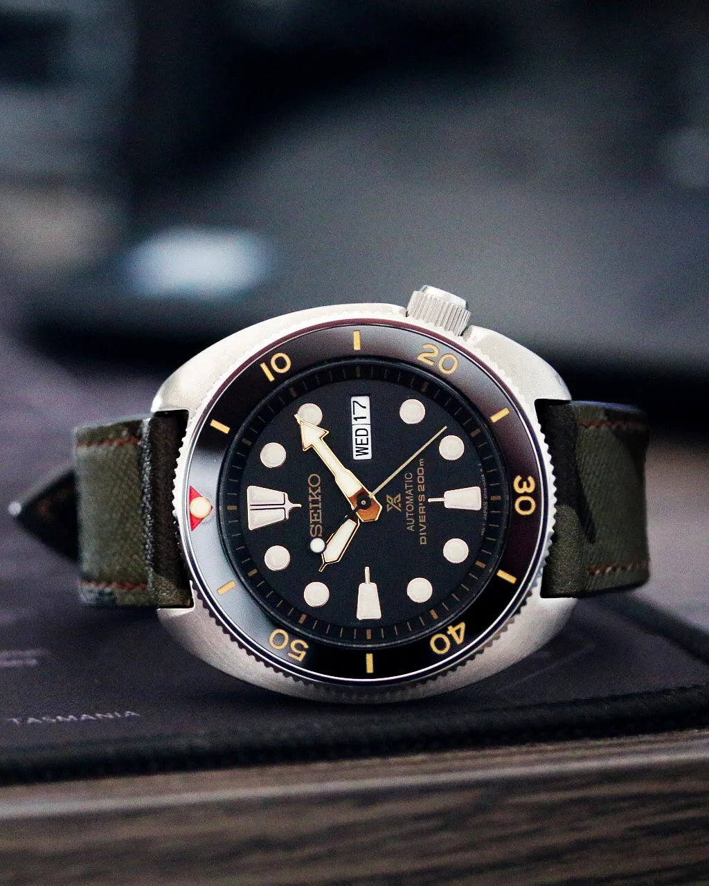 Camo Leather Strap (Dark Khaki)