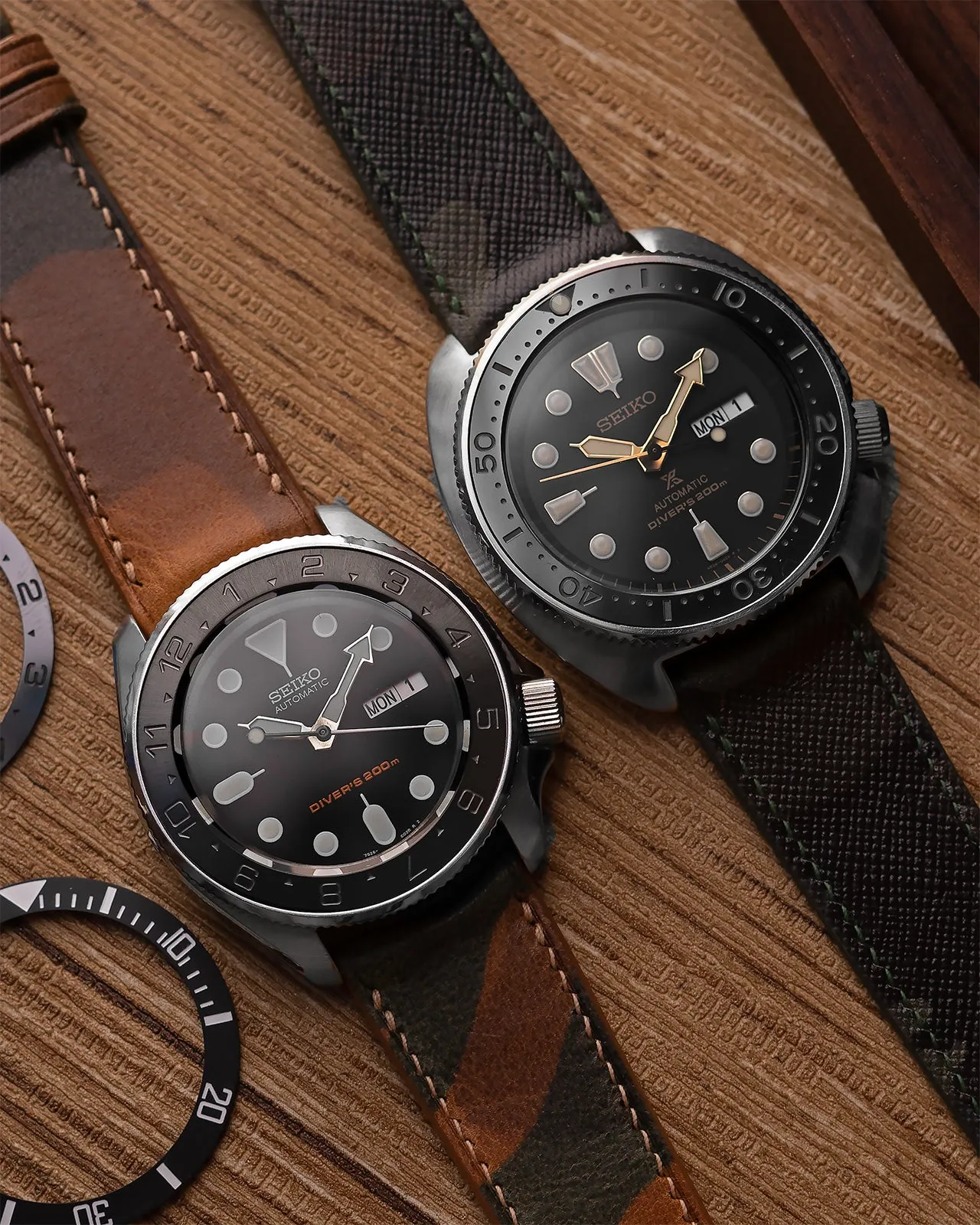 Camo Leather Strap (Dark Khaki)