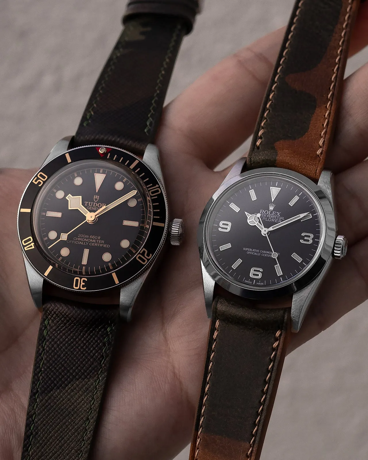 Camo Leather Strap (Dark Khaki)