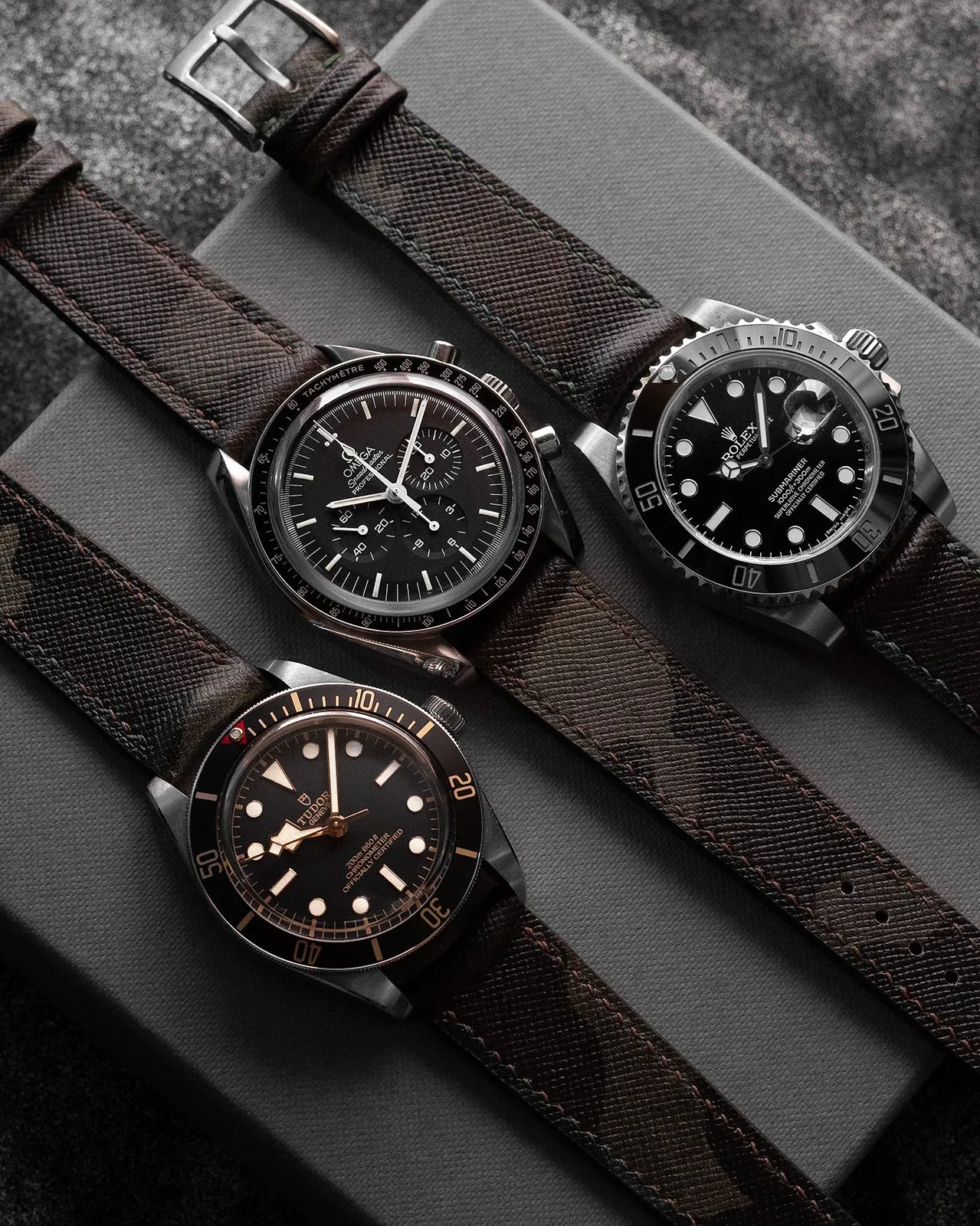 Camo Leather Strap (Dark Khaki)